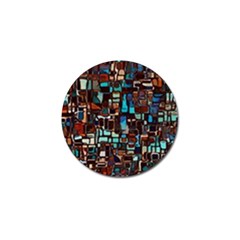 Stained Glass Mosaic Abstract Golf Ball Marker (10 Pack) by Sapixe