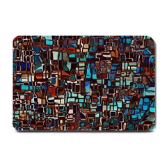 Stained Glass Mosaic Abstract Small Doormat  by Sapixe