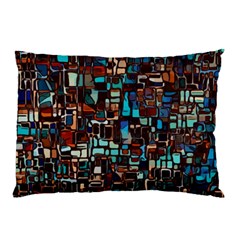 Stained Glass Mosaic Abstract Pillow Case by Sapixe