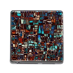 Stained Glass Mosaic Abstract Memory Card Reader (square 5 Slot) by Sapixe