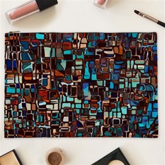 Stained Glass Mosaic Abstract Cosmetic Bag (xxl) by Sapixe