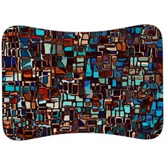 Stained Glass Mosaic Abstract Velour Seat Head Rest Cushion by Sapixe