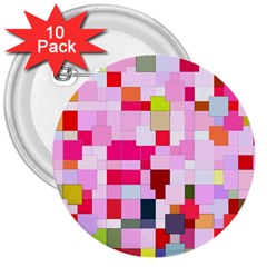 The Framework Paintings Square 3  Buttons (10 Pack)  by Sapixe