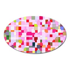 The Framework Paintings Square Oval Magnet by Sapixe