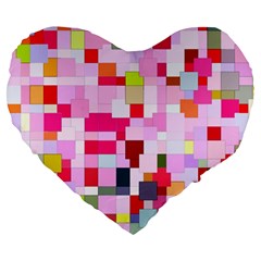 The Framework Paintings Square Large 19  Premium Heart Shape Cushions by Sapixe