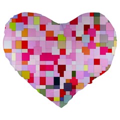 The Framework Paintings Square Large 19  Premium Flano Heart Shape Cushions by Sapixe