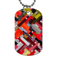 Maze Mazes Fabric Fabrics Color Dog Tag (one Side) by Sapixe