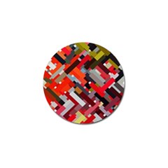 Maze Mazes Fabric Fabrics Color Golf Ball Marker (4 Pack) by Sapixe