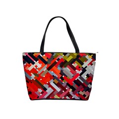 Maze Mazes Fabric Fabrics Color Classic Shoulder Handbag by Sapixe