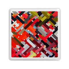 Maze Mazes Fabric Fabrics Color Memory Card Reader (square)