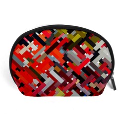 Maze Mazes Fabric Fabrics Color Accessory Pouch (large) by Sapixe