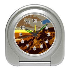 Scotland Monti Mountains Mountain Travel Alarm Clock by Sapixe