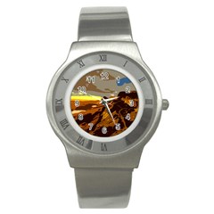 Scotland Monti Mountains Mountain Stainless Steel Watch by Sapixe