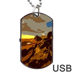 Scotland Monti Mountains Mountain Dog Tag Usb Flash (one Side) by Sapixe