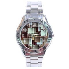 Texture Artwork Mural Murals Art Stainless Steel Analogue Watch by Sapixe