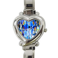 Color Colors Abstract Colorful Heart Italian Charm Watch by Sapixe