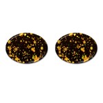 Background Black Blur Colorful Cufflinks (Oval) Front(Pair)