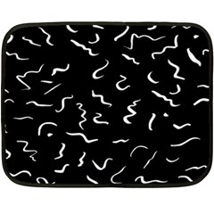 Scribbles Lines Drawing Picture Fleece Blanket (mini) by Sapixe