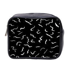 Scribbles Lines Drawing Picture Mini Toiletries Bag (two Sides) by Sapixe