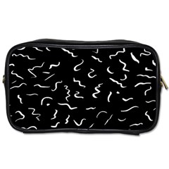 Scribbles Lines Drawing Picture Toiletries Bag (one Side) by Sapixe