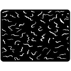 Scribbles Lines Drawing Picture Fleece Blanket (large)  by Sapixe