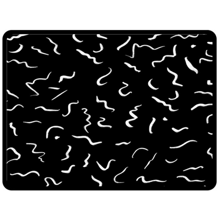 Scribbles Lines Drawing Picture Fleece Blanket (Large) 