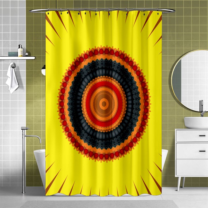 Art Decoration Wallpaper Bright Shower Curtain 48  x 72  (Small) 