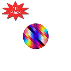 Abstract Background Colorful Pattern 1  Mini Buttons (10 Pack)  by Sapixe