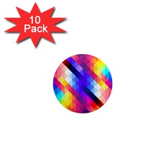 Abstract Background Colorful Pattern 1  Mini Magnet (10 Pack) 