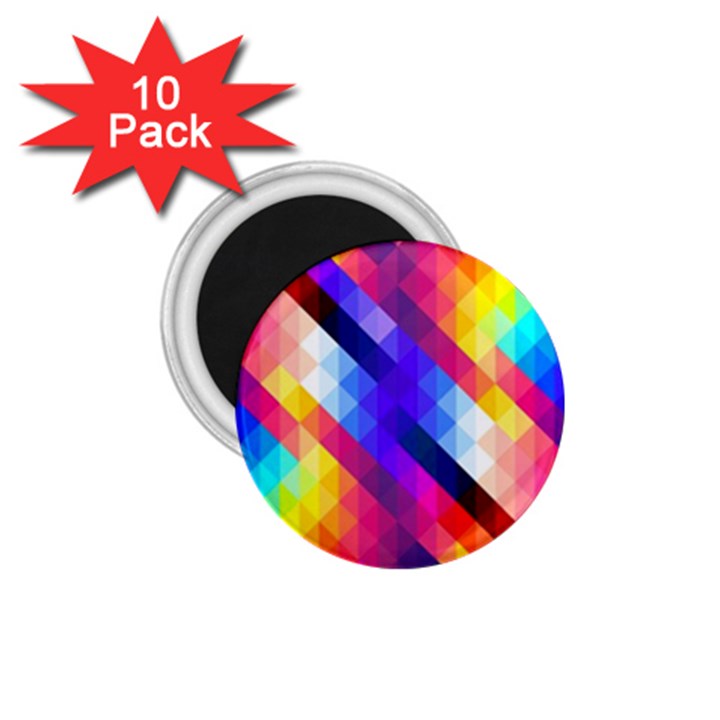 Abstract Background Colorful Pattern 1.75  Magnets (10 pack) 