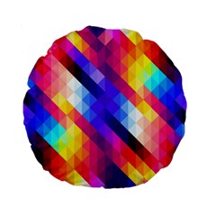 Abstract Background Colorful Pattern Standard 15  Premium Flano Round Cushions by Sapixe