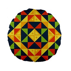 Background Geometric Color Standard 15  Premium Flano Round Cushions by Sapixe