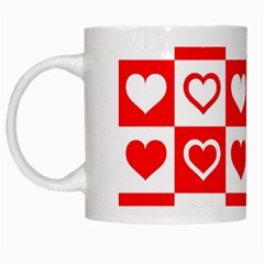 Background Card Checker Chequered White Mugs by Sapixe