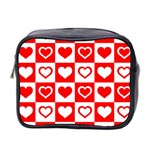 Background Card Checker Chequered Mini Toiletries Bag (Two Sides) Front