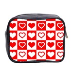 Background Card Checker Chequered Mini Toiletries Bag (Two Sides) Back