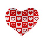 Background Card Checker Chequered Standard 16  Premium Heart Shape Cushions Back