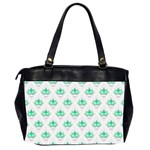 Plant Pattern Green Leaf Flora Oversize Office Handbag (2 Sides) Back