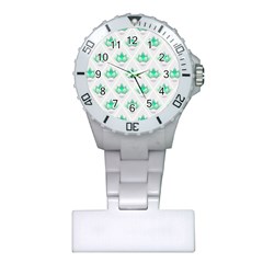 Plant Pattern Green Leaf Flora Plastic Nurses Watch