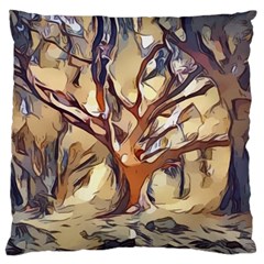 Tree Forest Woods Nature Landscape Large Cushion Case (one Side) by Sapixe