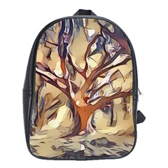 Tree Forest Woods Nature Landscape School Bag (xl) by Sapixe