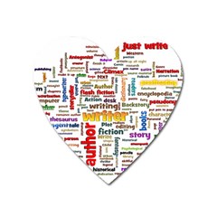 Writing Author Motivation Words Heart Magnet by Sapixe