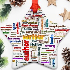 Writing Author Motivation Words Star Ornament (two Sides) by Sapixe