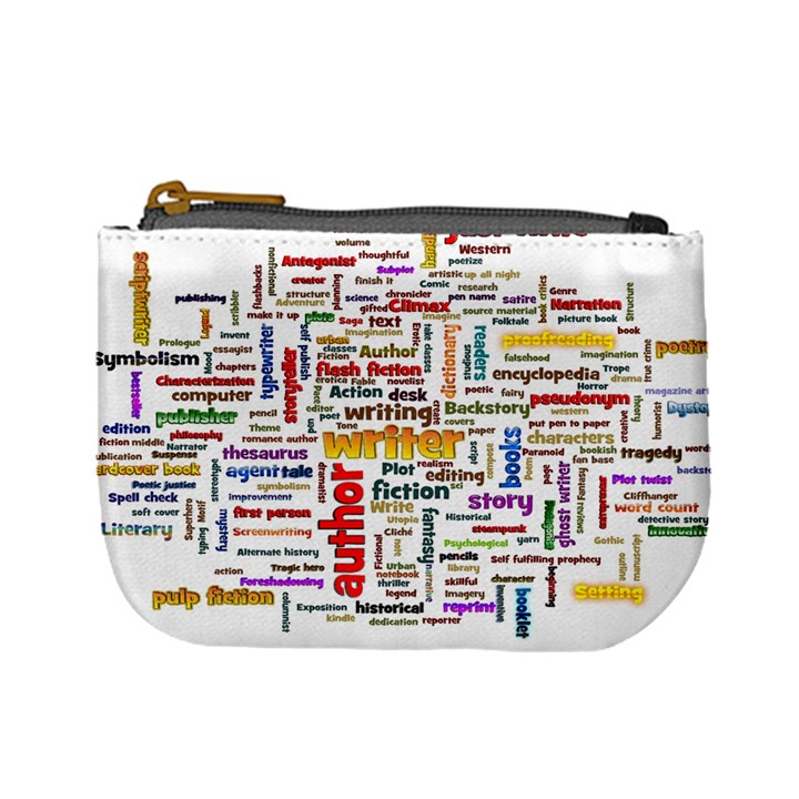 Writing Author Motivation Words Mini Coin Purse