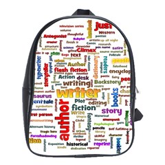 Writing Author Motivation Words School Bag (large) by Sapixe