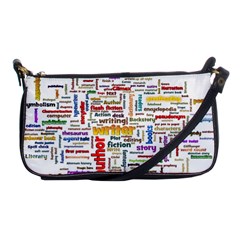 Writing Author Motivation Words Shoulder Clutch Bag by Sapixe