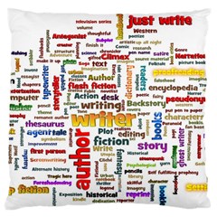 Writing Author Motivation Words Standard Flano Cushion Case (one Side) by Sapixe