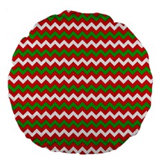 Christmas Paper Scrapbooking Pattern Large 18  Premium Flano Round Cushions by Sapixe