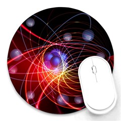 Physics Quantum Physics Particles Round Mousepads by Sapixe