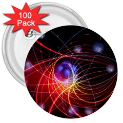 Physics Quantum Physics Particles 3  Buttons (100 Pack)  by Sapixe