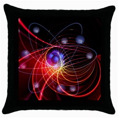 Physics Quantum Physics Particles Throw Pillow Case (black) by Sapixe